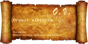 Oroszi Viktória névjegykártya